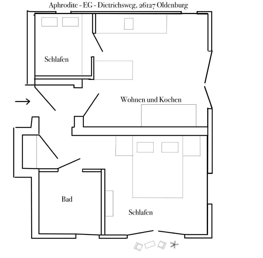 Apartment Prinzessin Aphrodite - Zimmerprinzen Oldenburg Kültér fotó